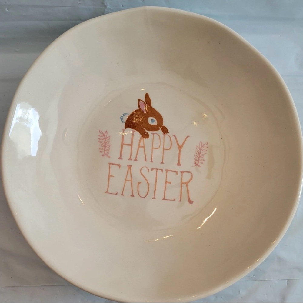 Threshold "HAPPY EASTER" Bunny 38oz Stoneware Serving Bowl 10"